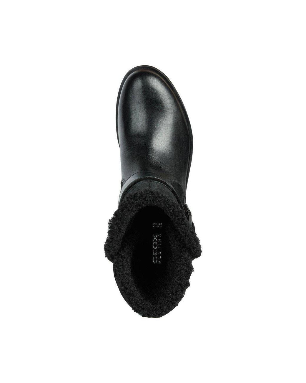 Geox Black 'D Rawelle B' Abx A Leather Ankle Boots