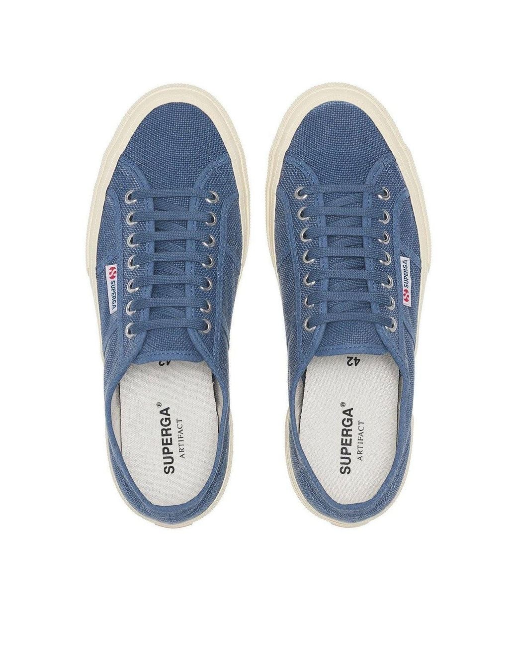 Superga Blue 2750 Og Washed Cotton Trainers for men
