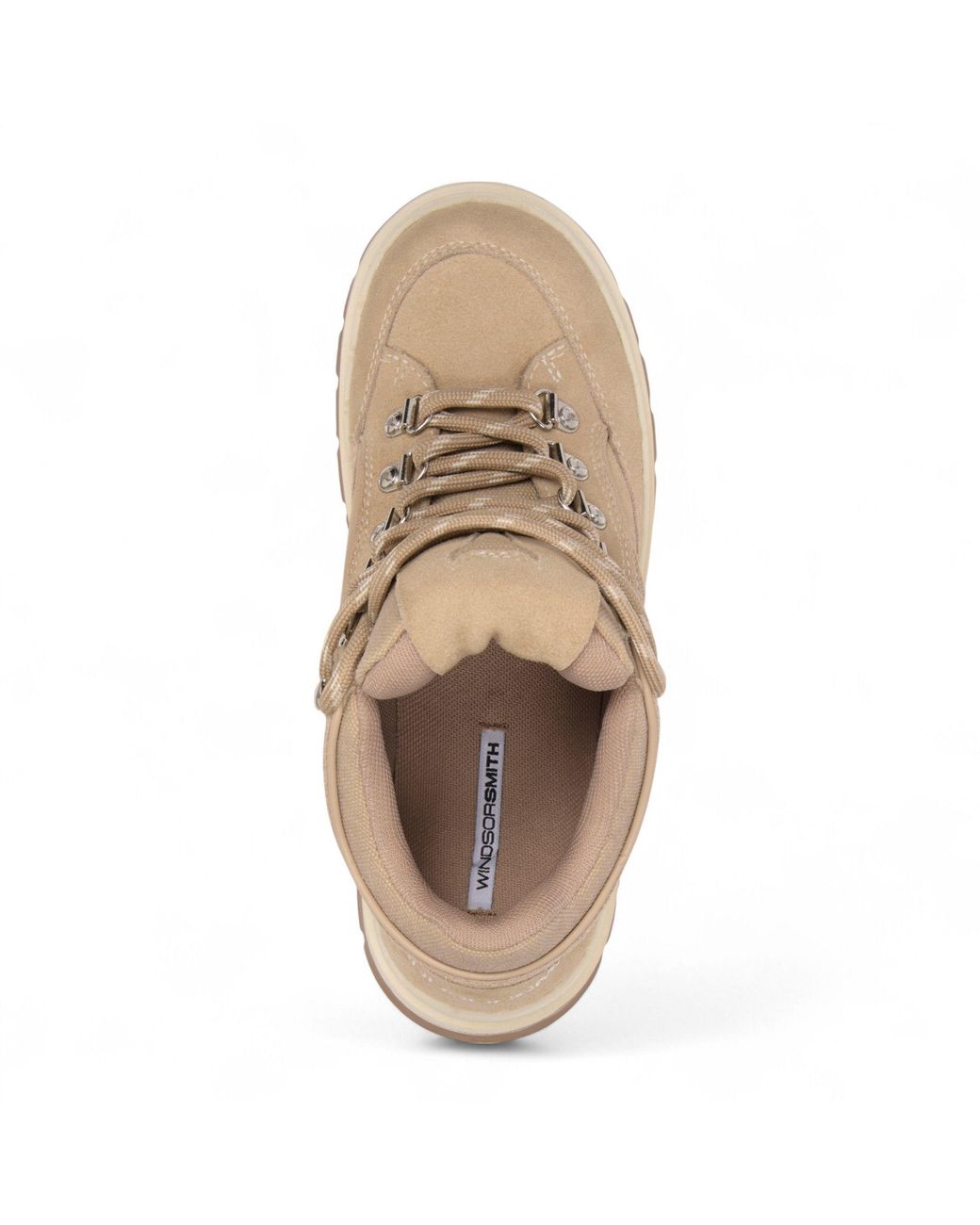 Windsor Smith Natural Sand Suede Chunky Platform Sneakers Trainers