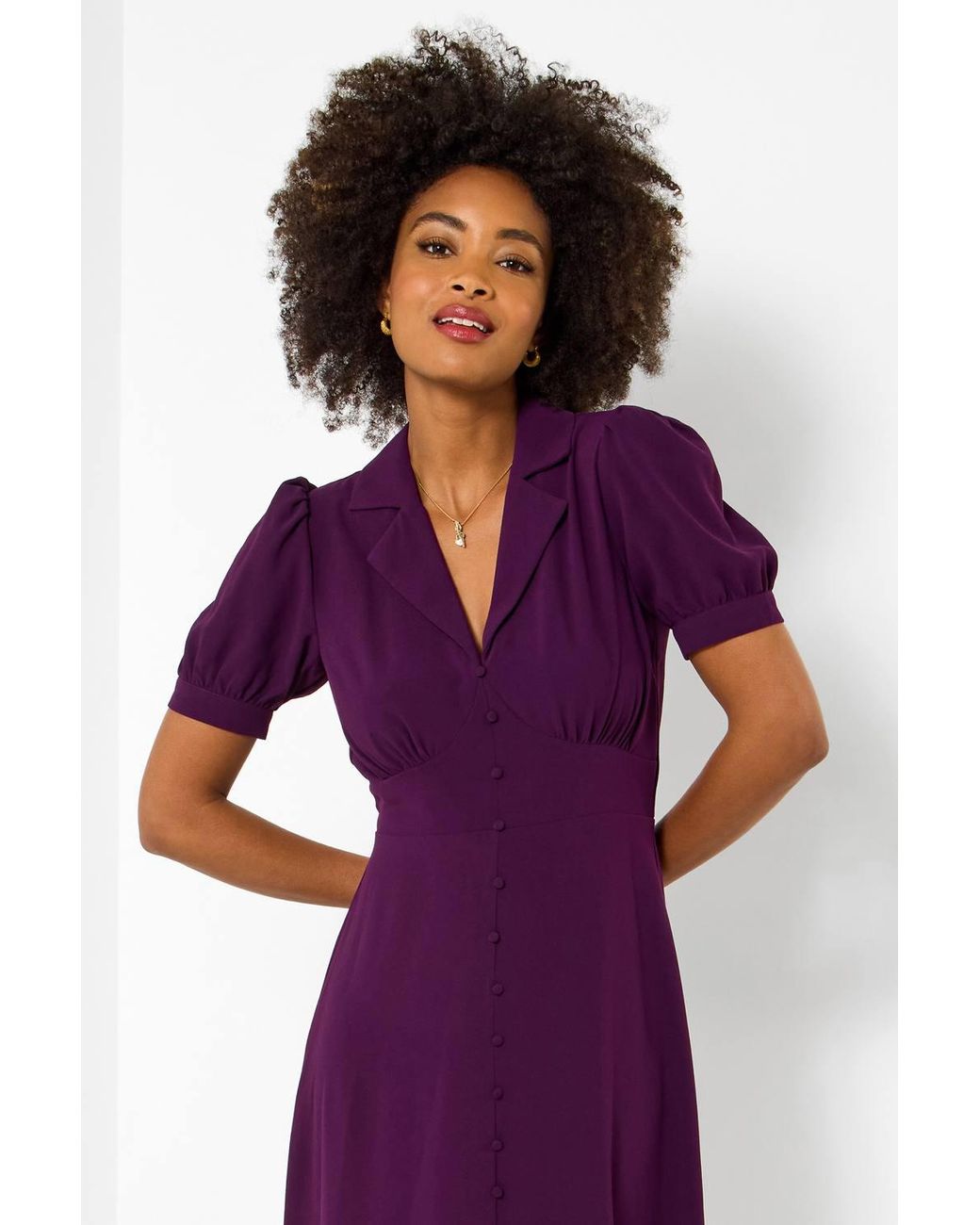 Joe Browns Purple Vintage Inspired Tea Dress