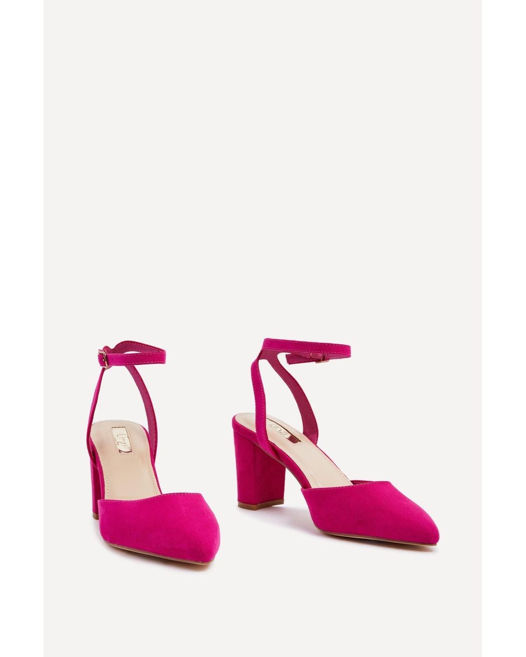 Linzi Pink Carrie Faux Suede Court Heels