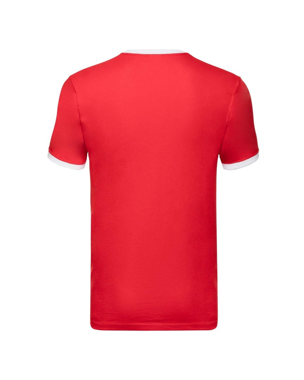 Fruit Of The Loom Red Ringer Contrast T-Shirt for men