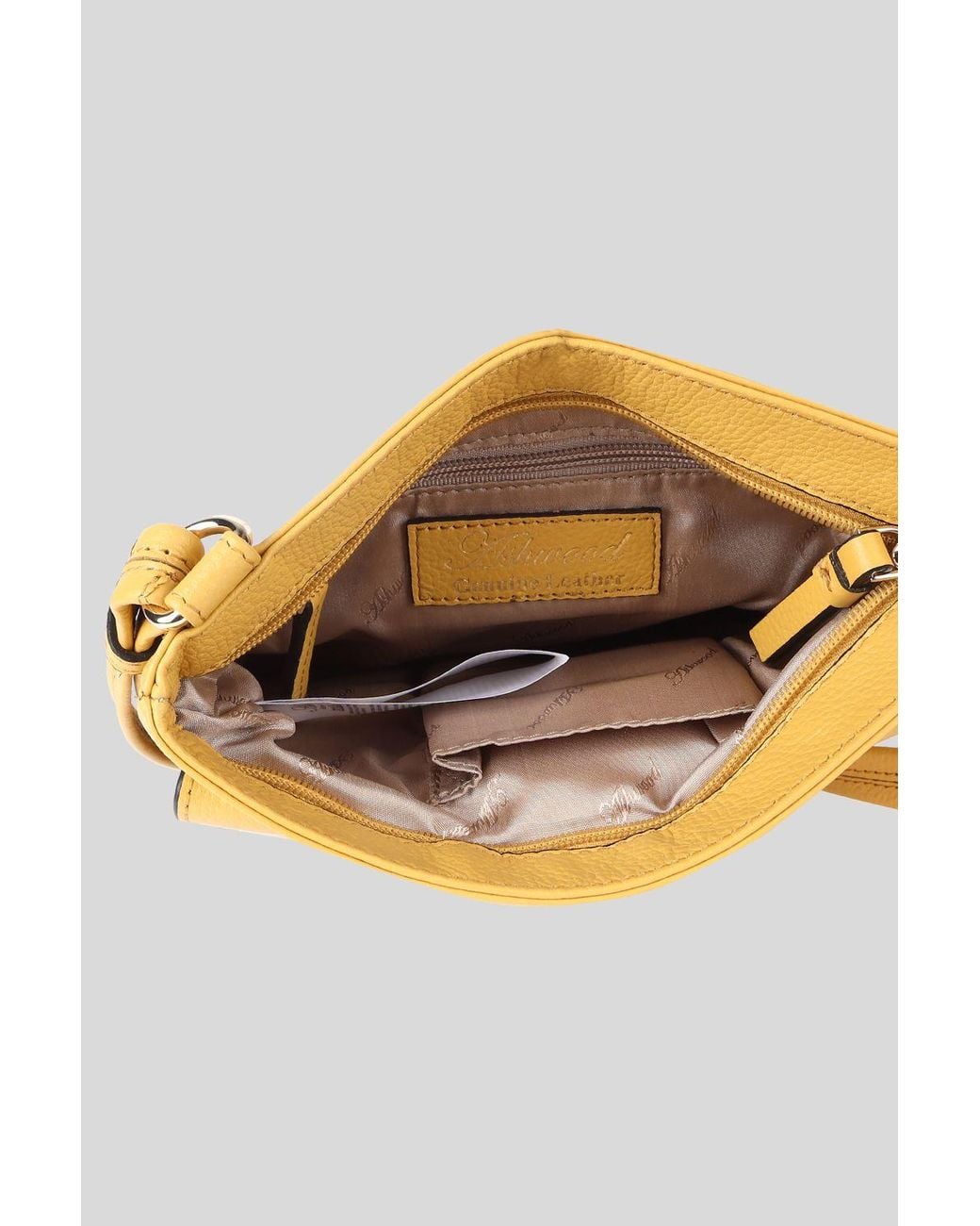 Ashwood Leather Yellow 'Heaven' Real Leather Cross Body Bag