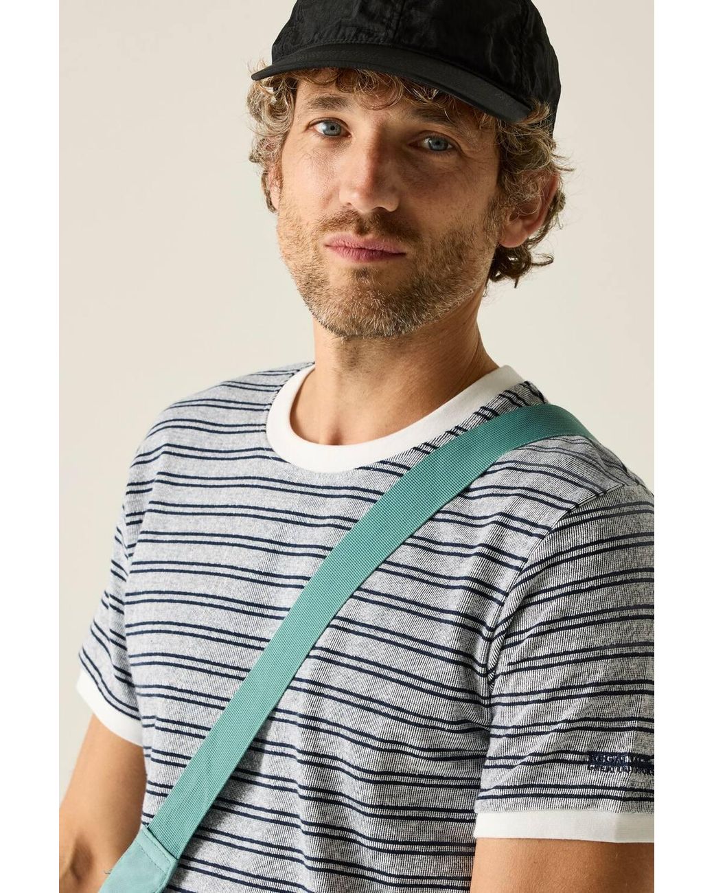 Regatta Gray Benlin Striped Short Sleeved T-Shirt for men