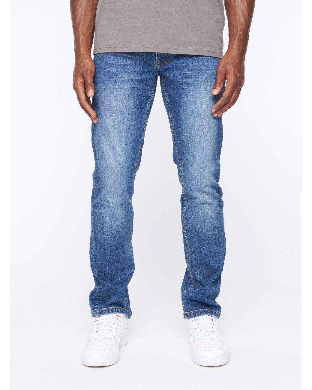 Crosshatch Blue Svelte Premium Slim-Fit Stretch Jeans for men