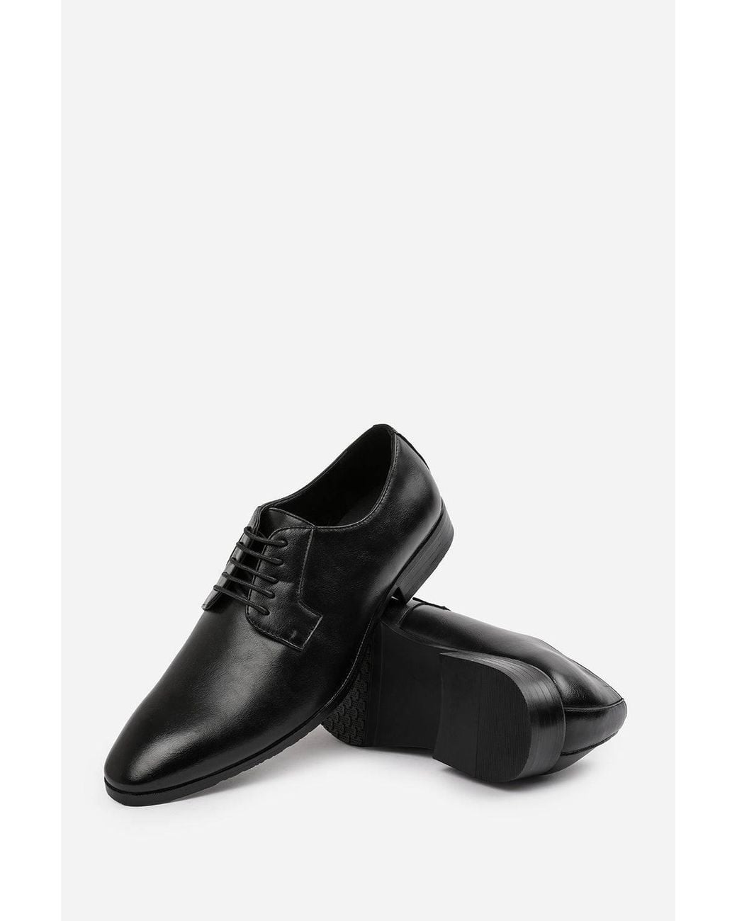 Where's That From Black 'Nathan' Derby Lace Up Formal Work Shoes for men
