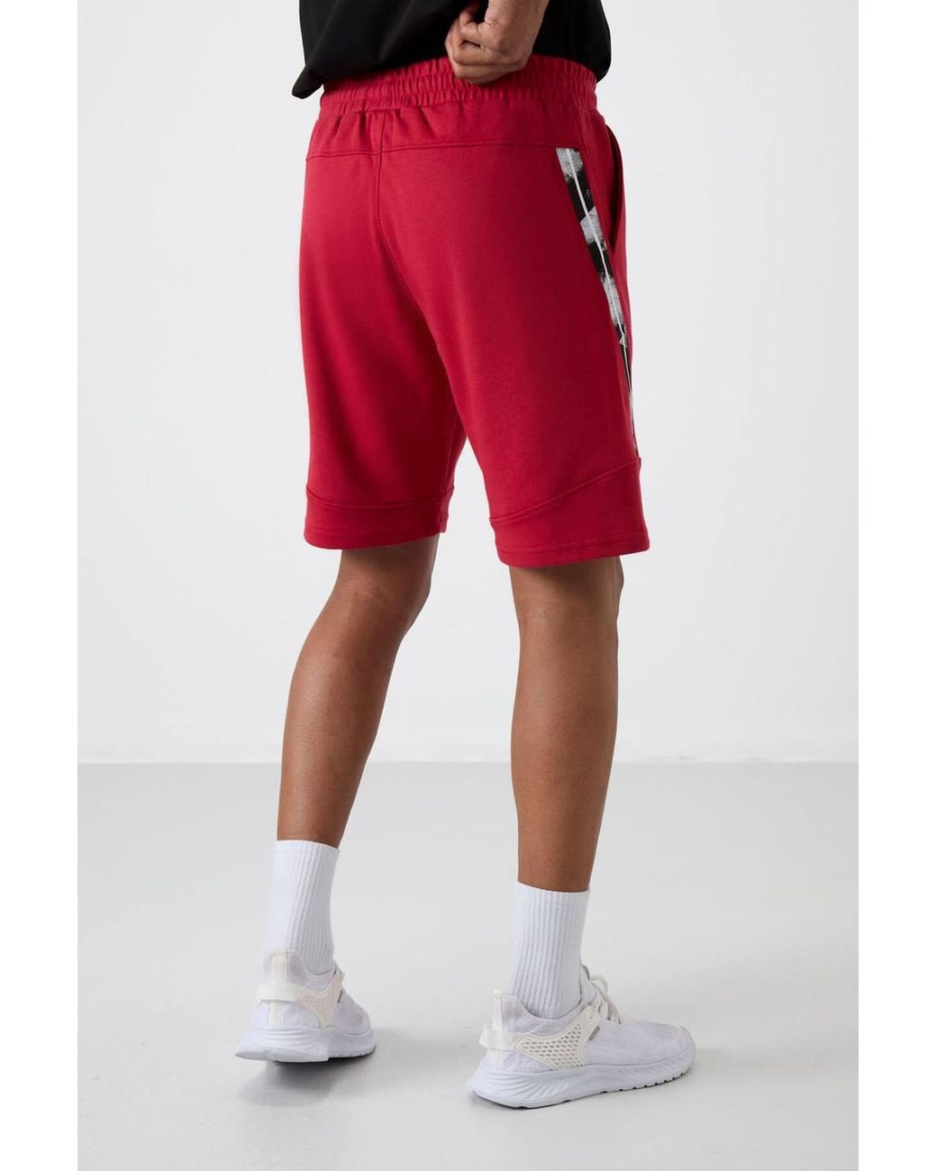 TOMMY LIFE Red Pull-On Sweat Shorts for men