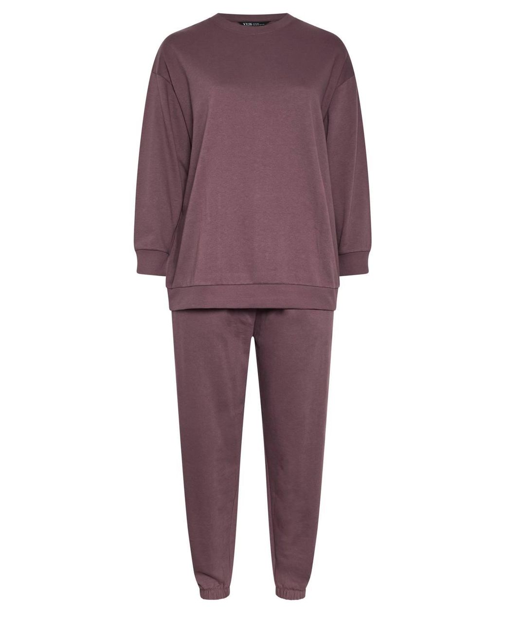 Yours Purple Sweatshirt & Cuffed Jogger Set