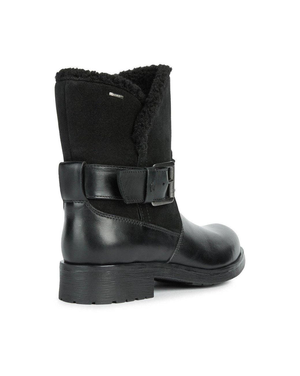 Geox Black 'D Rawelle B' Abx A Leather Ankle Boots