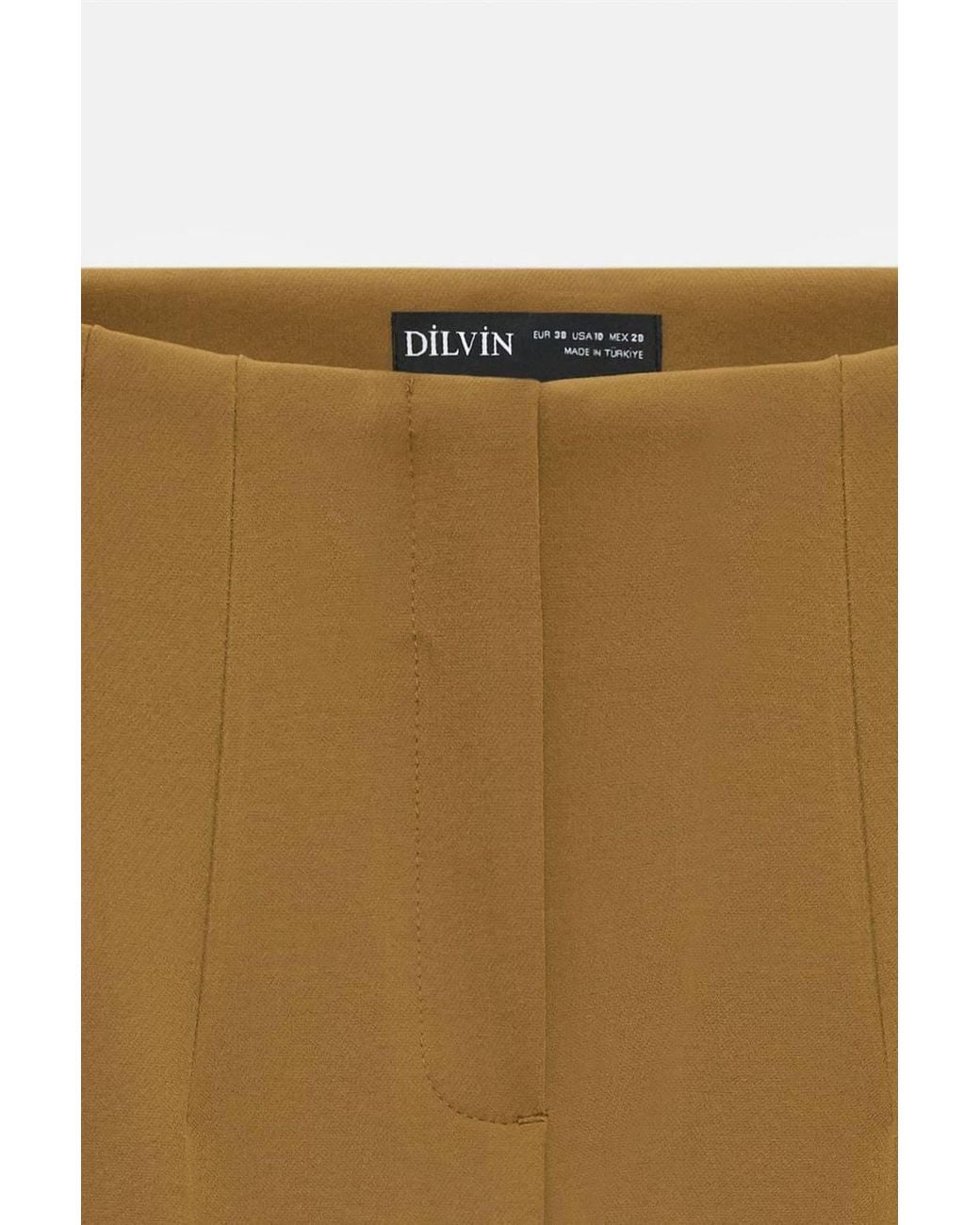 Dilvin Green Straight-Leg Crepe Trousers