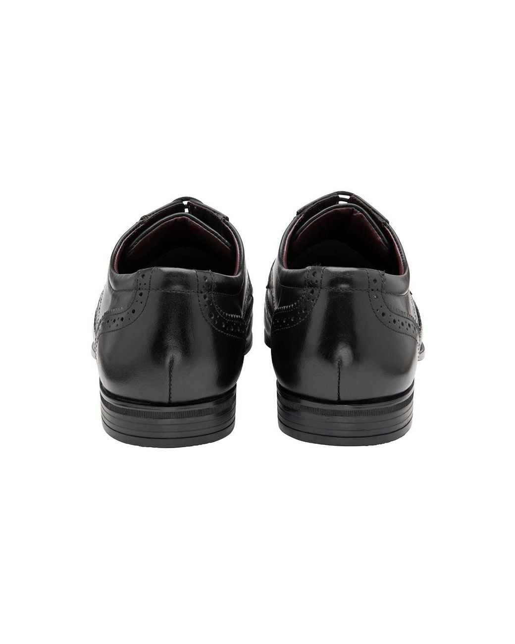 Lotus Black 'Easton' Leather Lace-Up Brogues for men