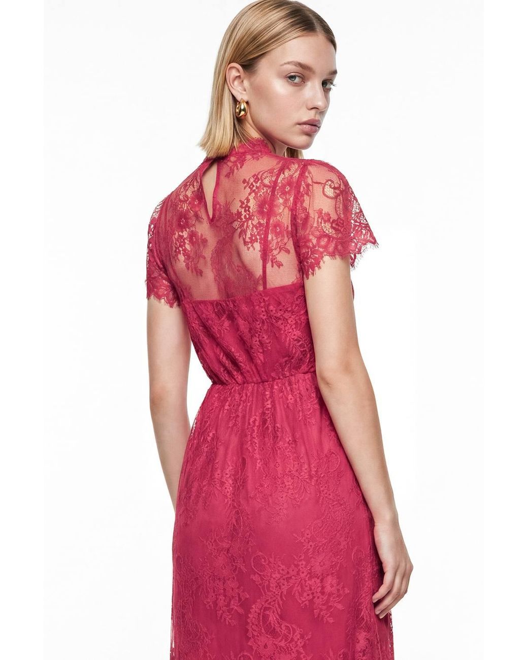 Lovedrobe Red Lace Midaxi Dress