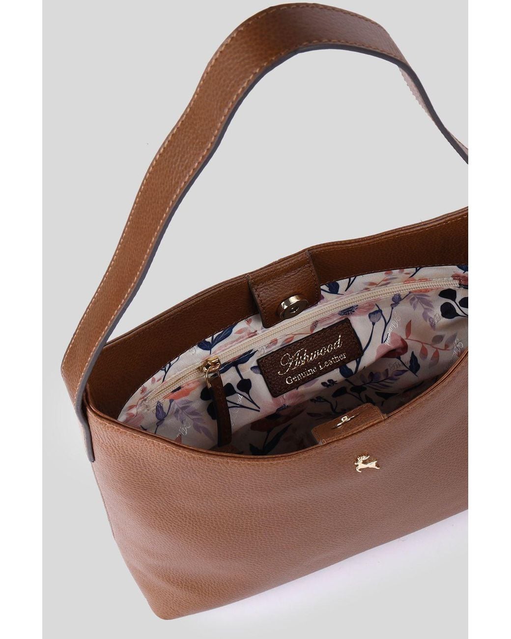 Ashwood Leather Brown 'Splendore Di Milano' Real Leather Hobo Shoulder Bag