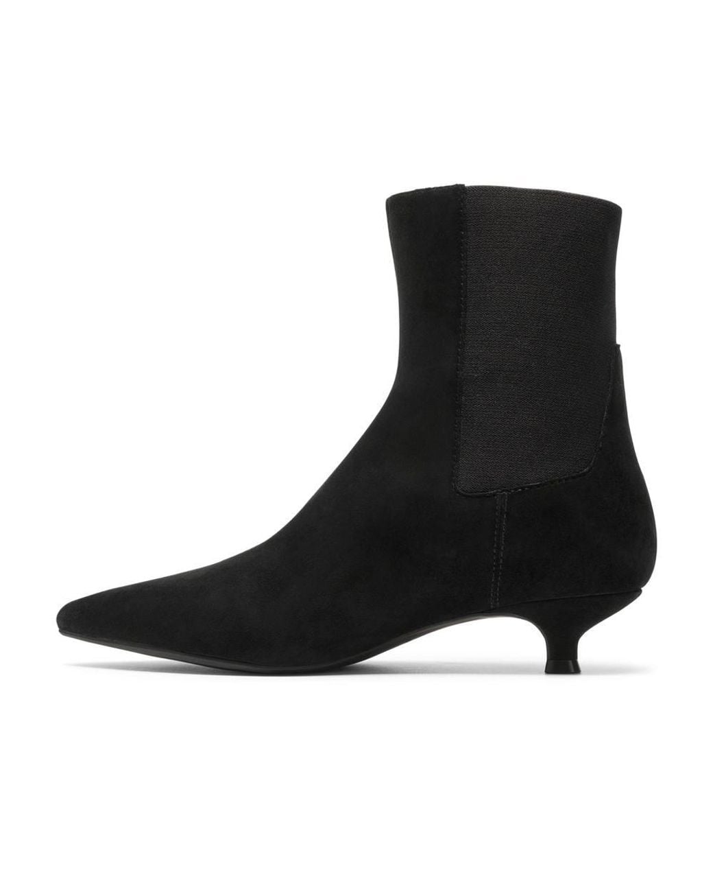 Clarks Black Pisa Top Suede Ankle Boots