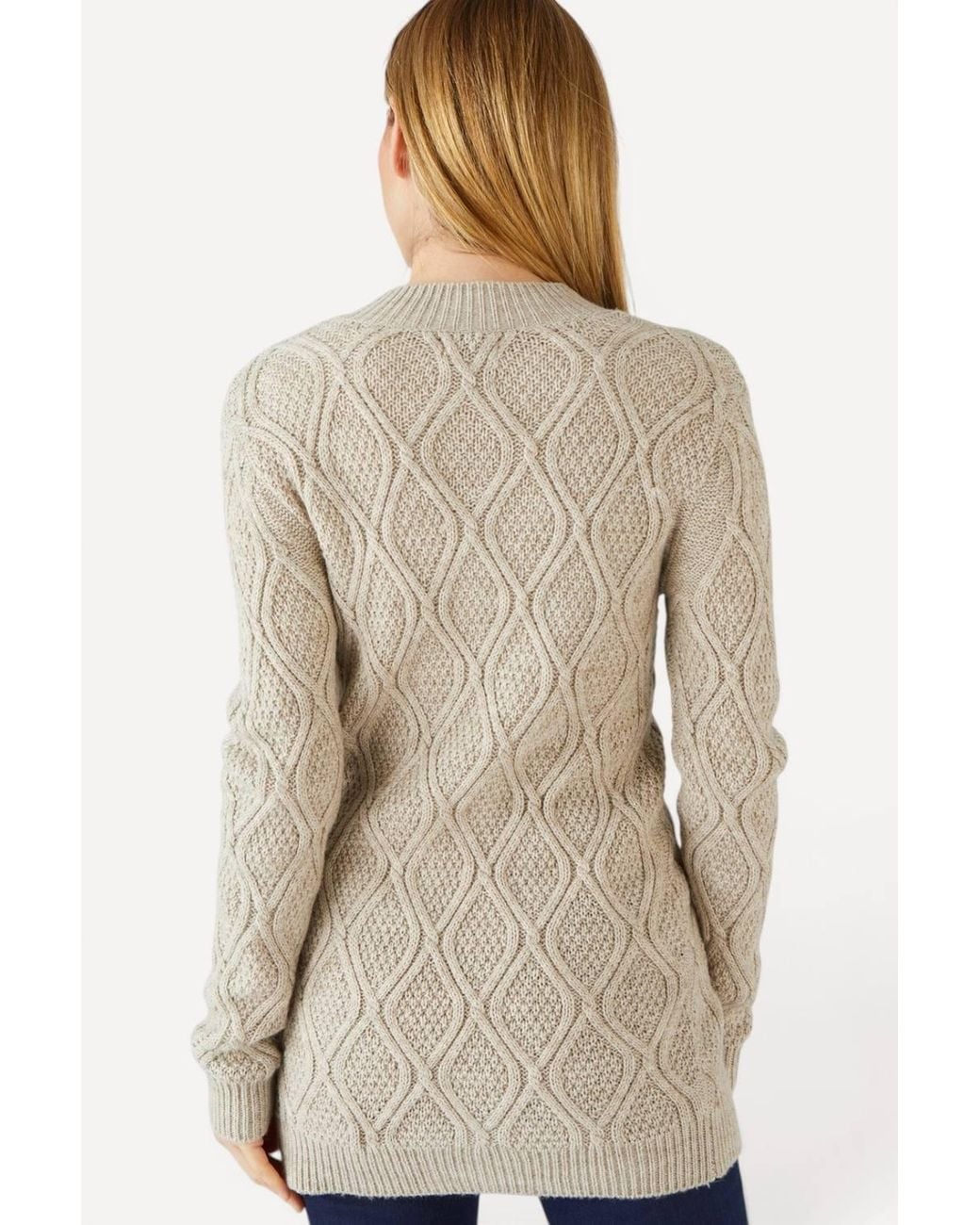 DAMART Natural Button Neck Cardigan