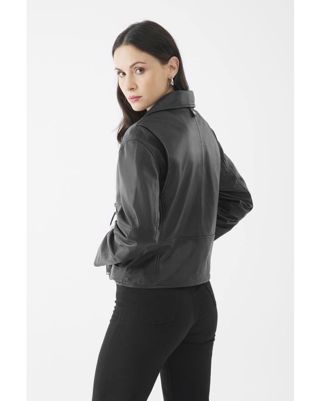 Bolongaro Trevor Black Real Leather Ada Biker Jacket
