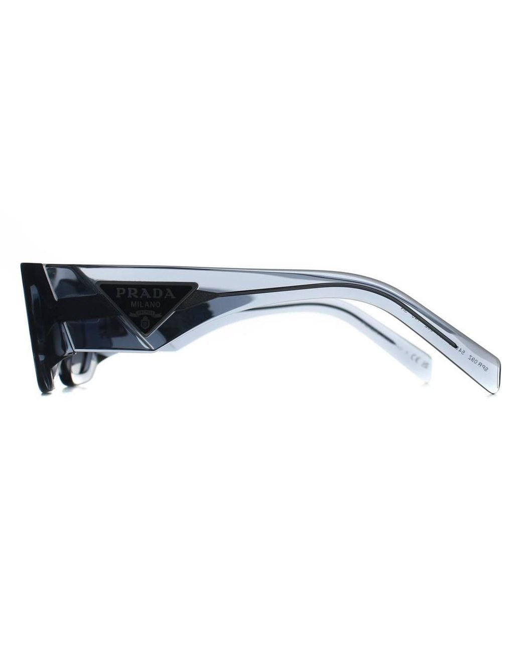 Prada Blue Rectangle Transparent Ocean Dark Pr09Zs for men