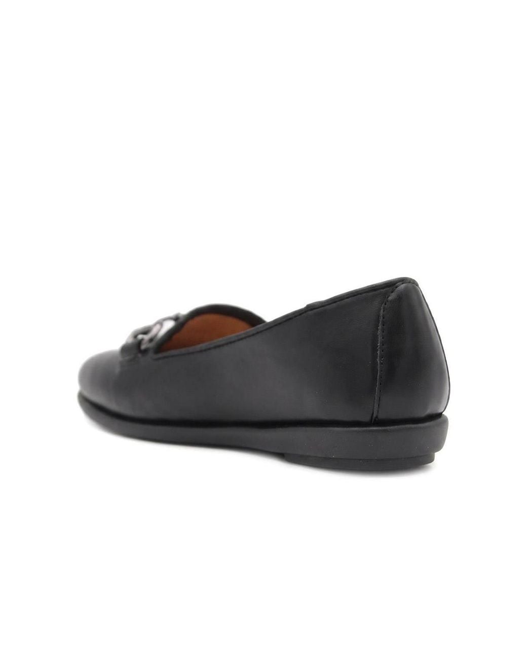 Pavers Black Elegant Wedge Loafers