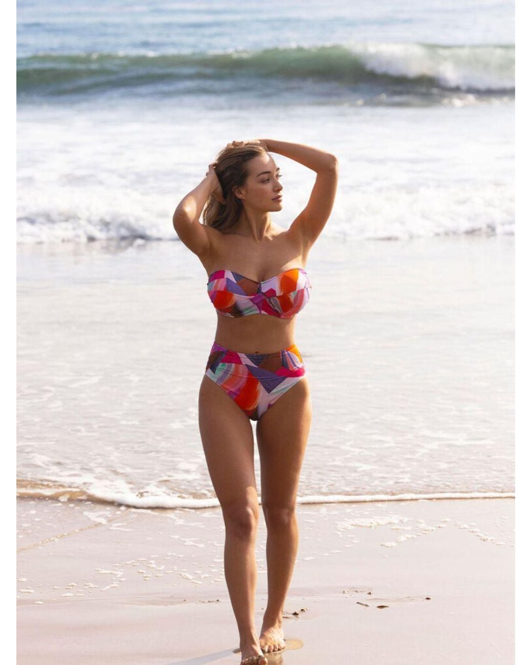 Fantasie Red Aguada Beach Bandeau Bikini Top