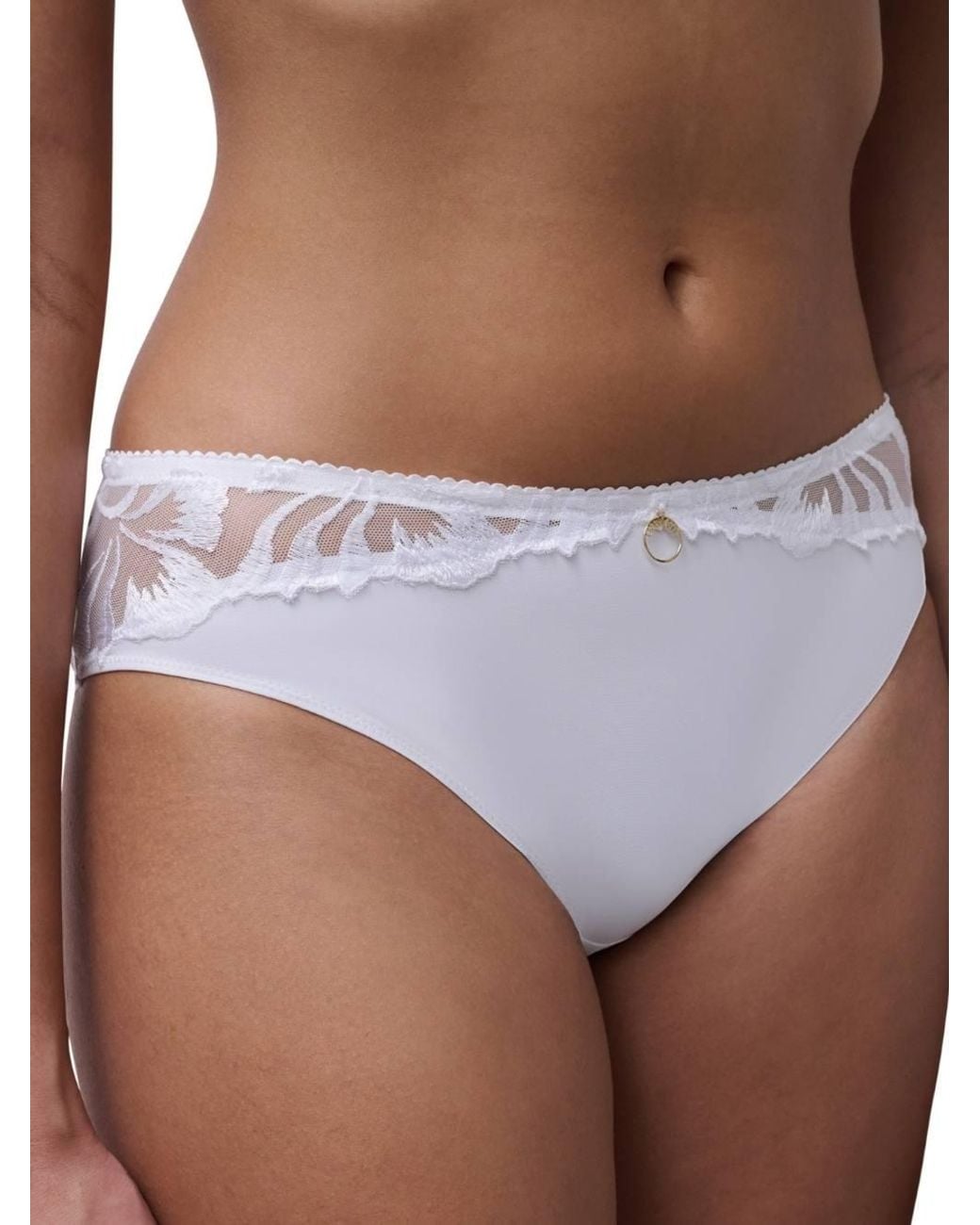 Chantelle White Majestic Covering Brief