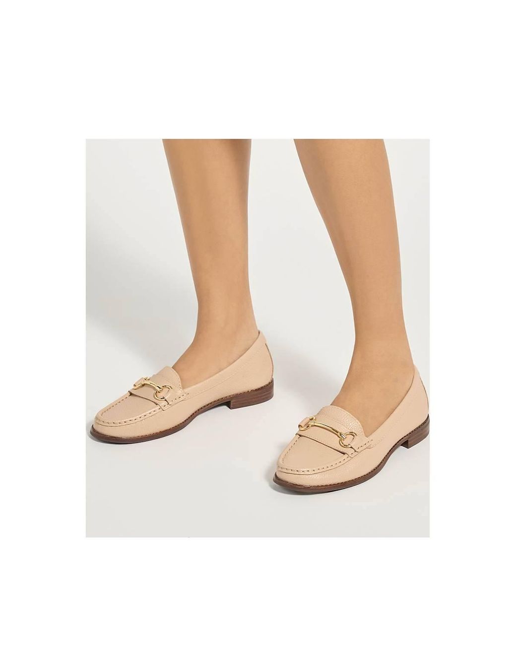 Dune Pink Wide Fit 'Glenny' Leather Loafers