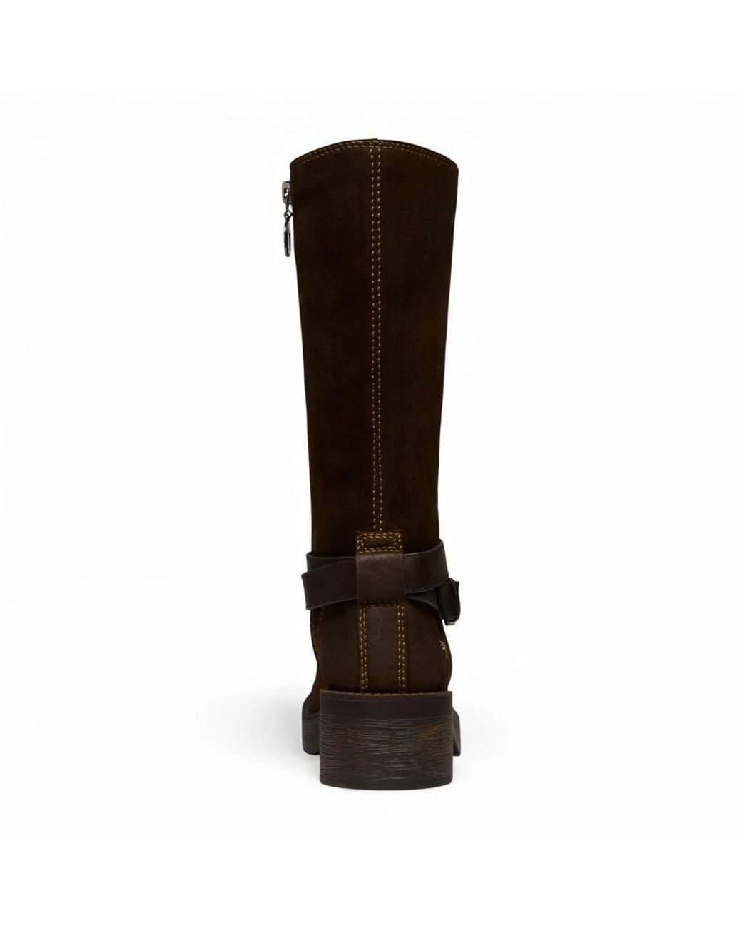 TruClothing Brown Suede Leather Mid-Calf High Western Riding Boots