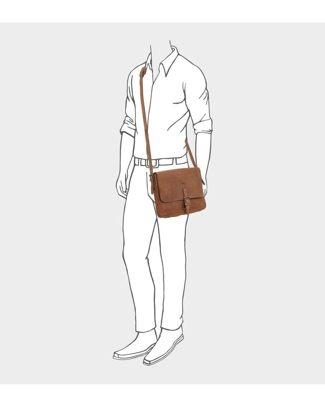 Osprey Brown The Clayton Leather Satchel Bag for men