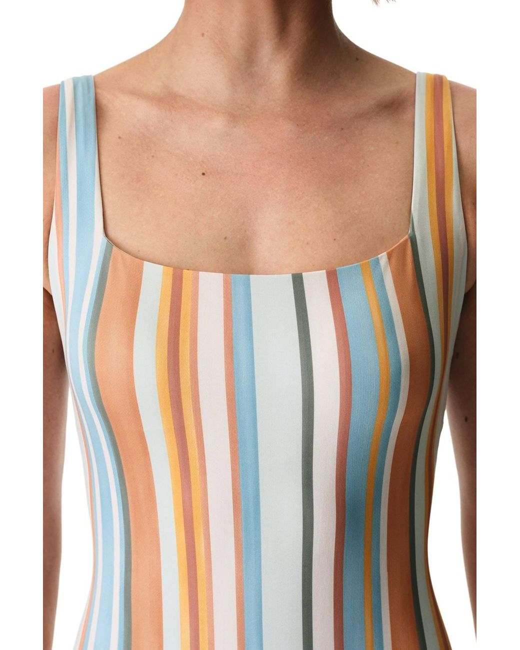 Penti Gray Kourtney Minimal Striped Swimsuit