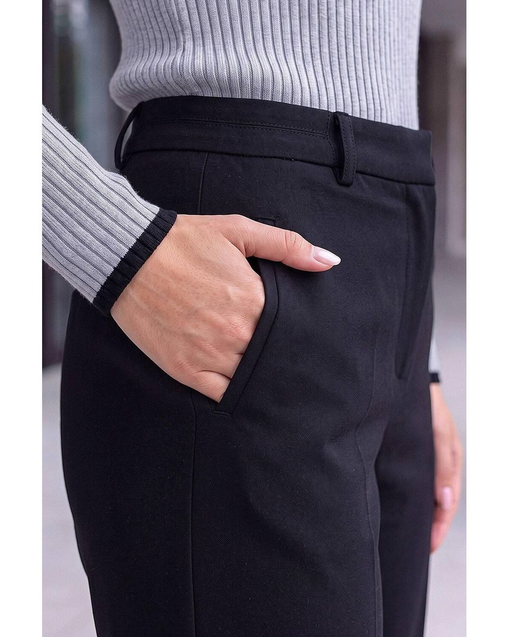 Roman Blue Straight Leg Stretch Trouser