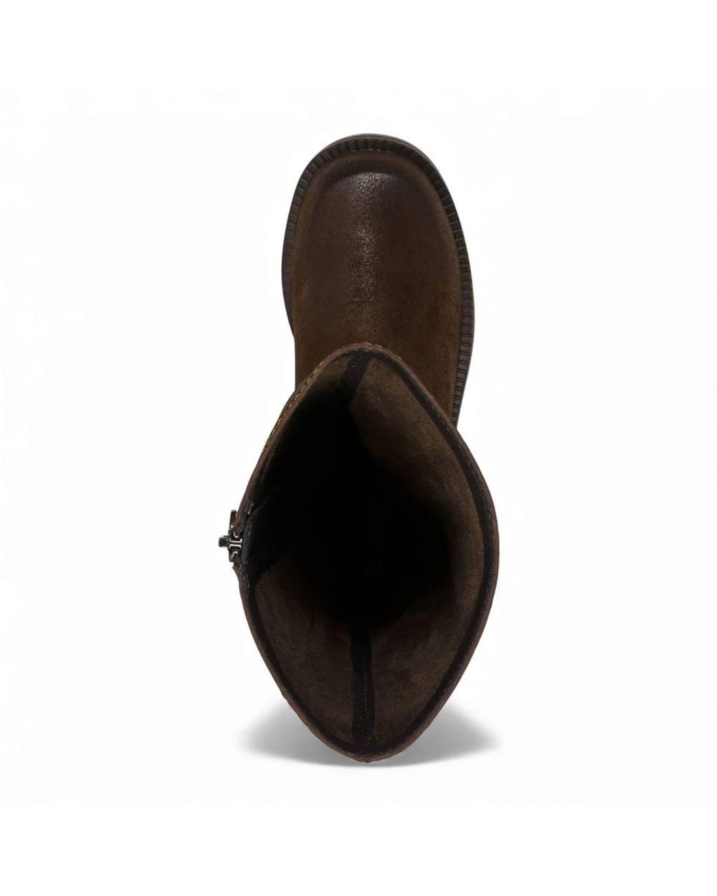 TruClothing Brown Suede Leather Mid-Calf High Western Riding Boots