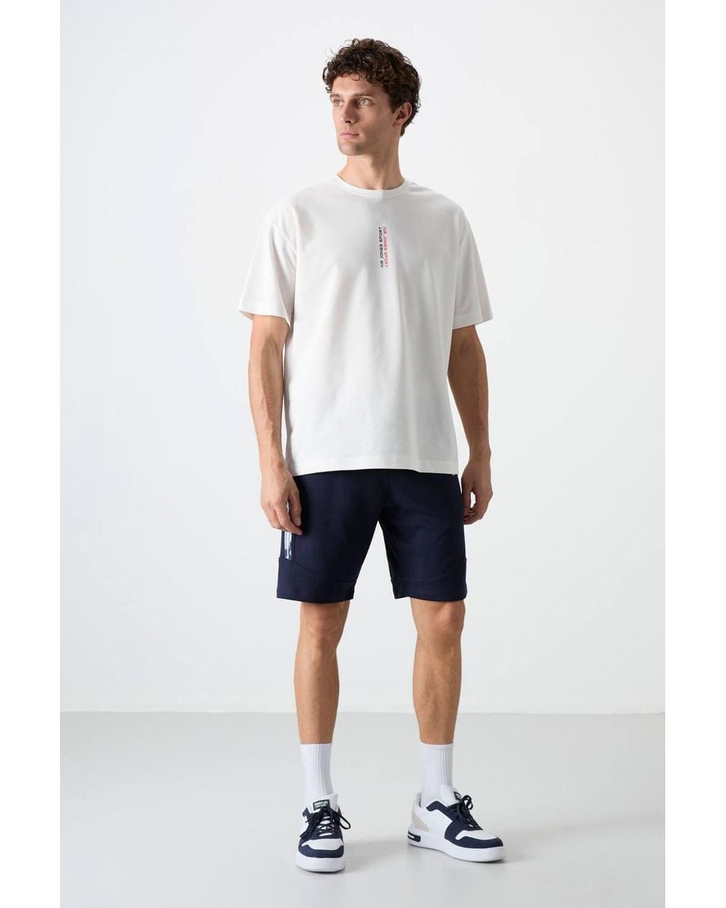 TOMMY LIFE Blue Pull-On Sweat Shorts for men
