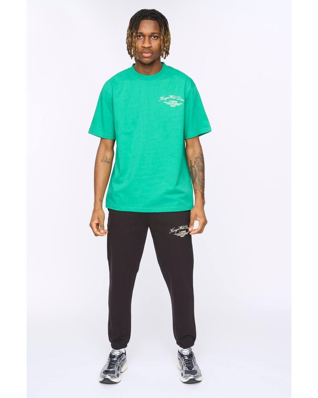 Kings Will Dream Green Arch 100% Heavyweight Cotton Oversized Graphic T-Shirt for men