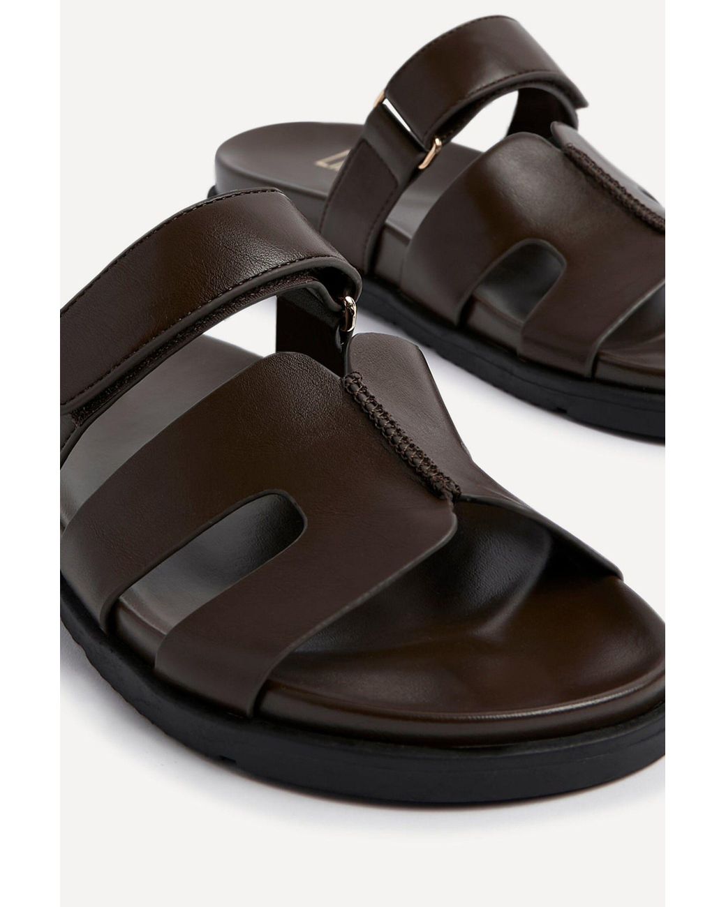 Linzi Black Emmy Faux Leather Sandals