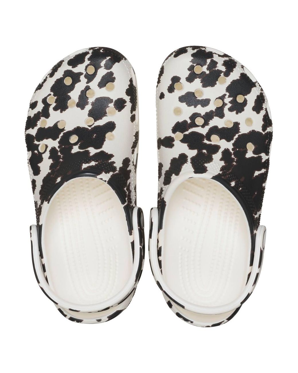 CROCSTM Black Classic Clog Cow Print Chalk/Multi