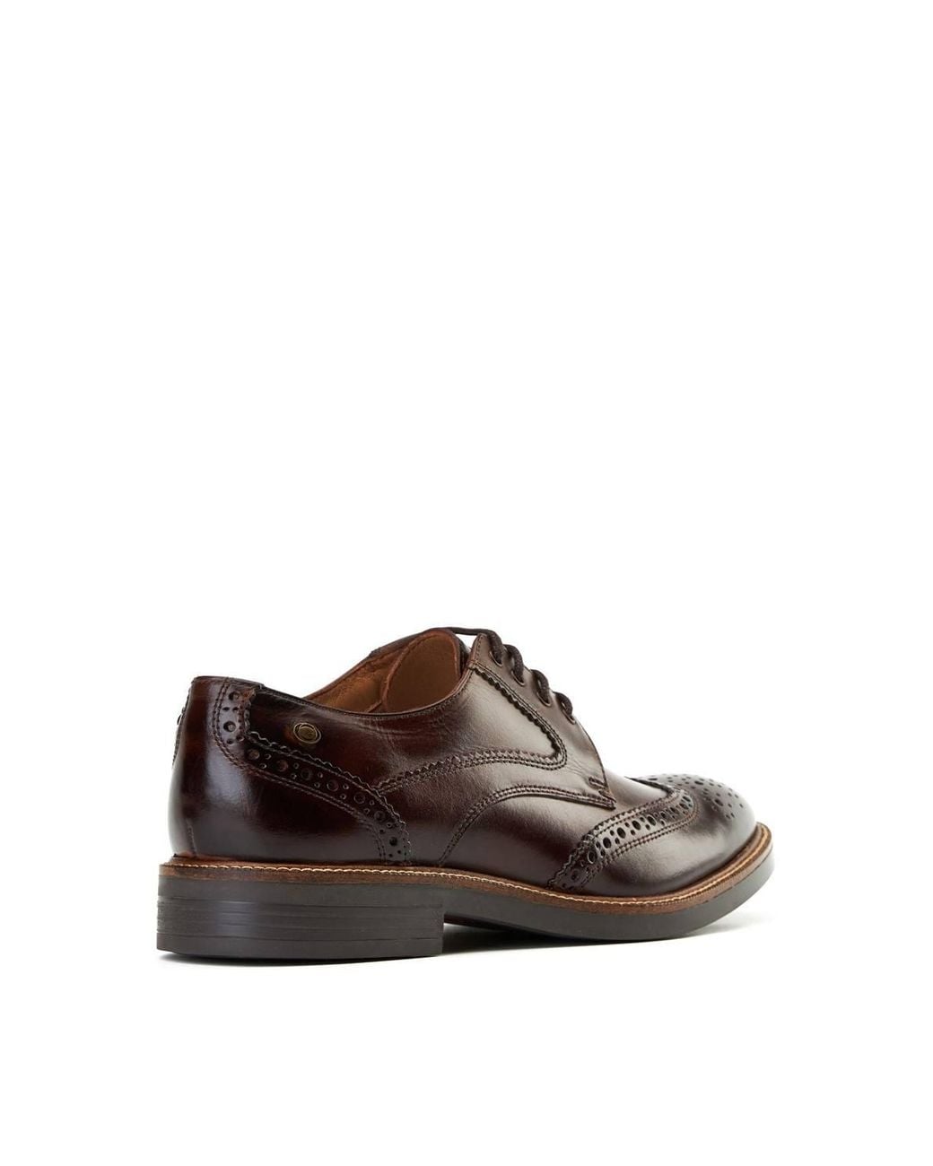 Base London Brown York Brogue Shoe for men