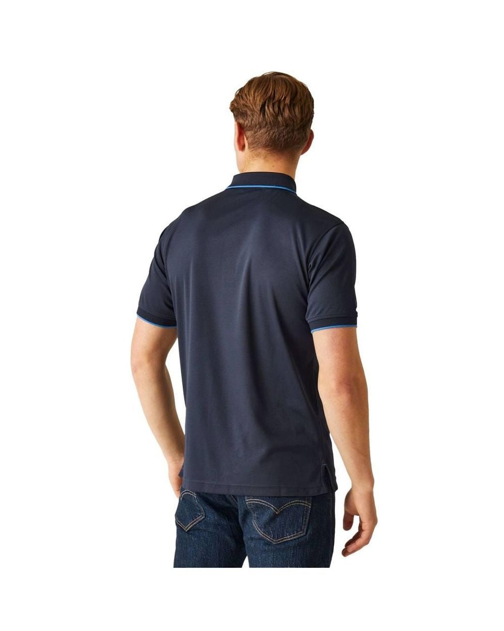 Regatta Blue Navigate Short-Sleeved Polo Shirt for men