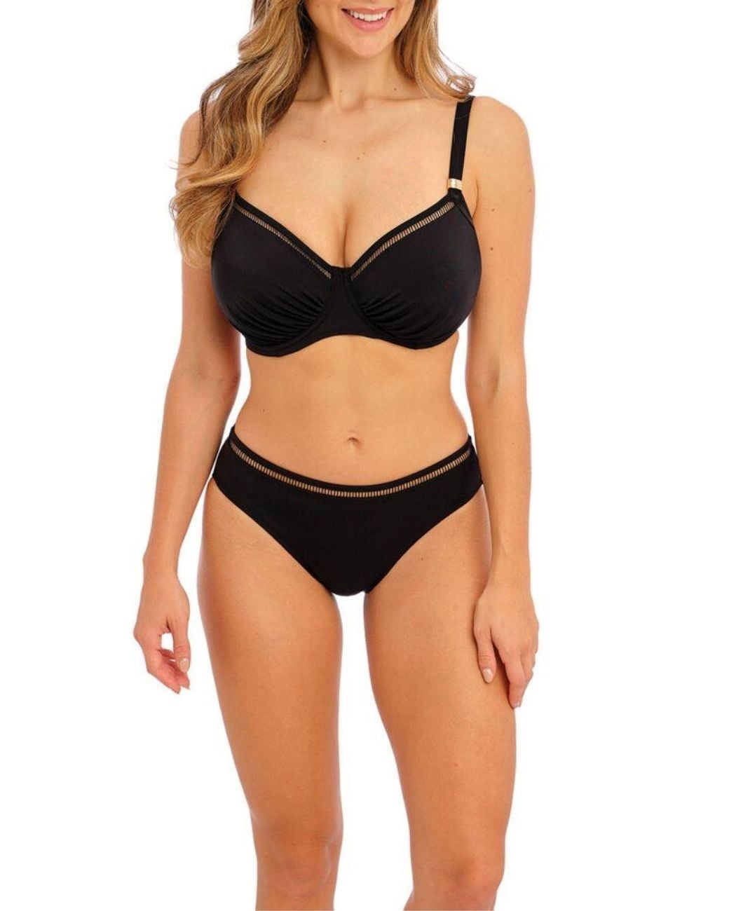 Fantasie Black East Hampton Gathered Full Cup Bikini Top