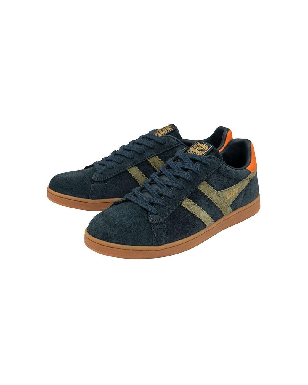 Gola Blue 'Equipe Suede Ii' Suede Lace-Up Trainers for men