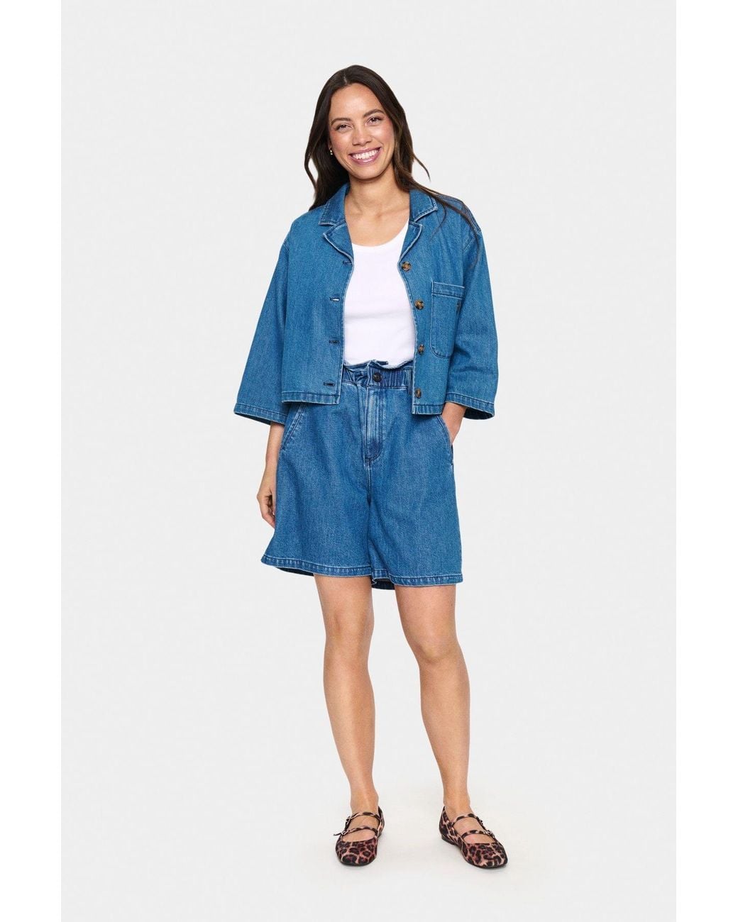 Saint Tropez Blue Kayosz High Waisted Shorts