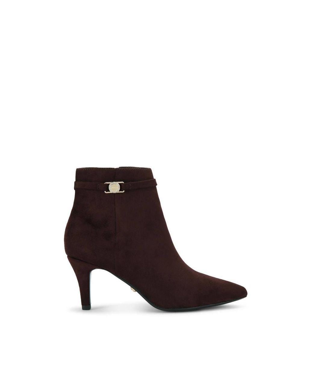 Carvela Kurt Geiger Brown 'Flute Coin' Fabric Boots