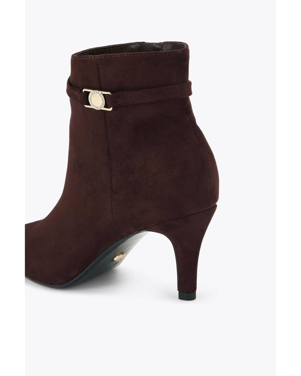 Carvela Kurt Geiger Brown 'Flute Coin' Fabric Boots