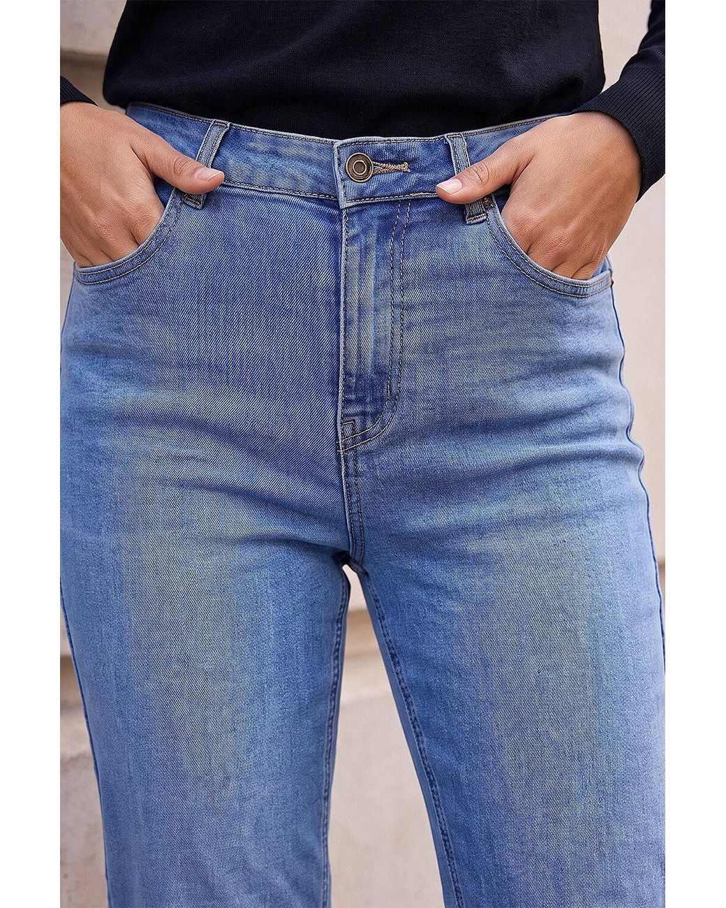 Roman Blue Straight Leg Stretch Jeans