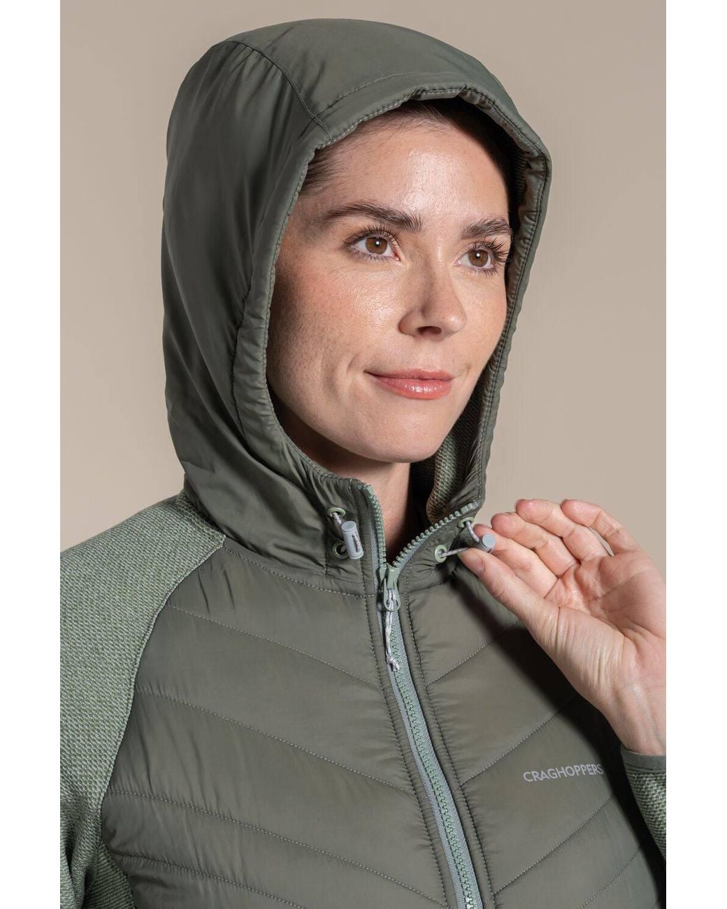 Craghoppers Green Zayas Hooded Water-Repellent Jacket