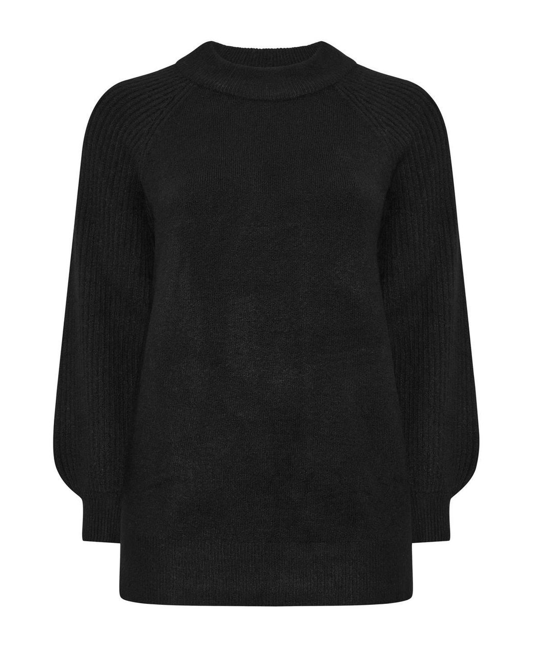 Yours Black Turtle Neck Knitted Jumper