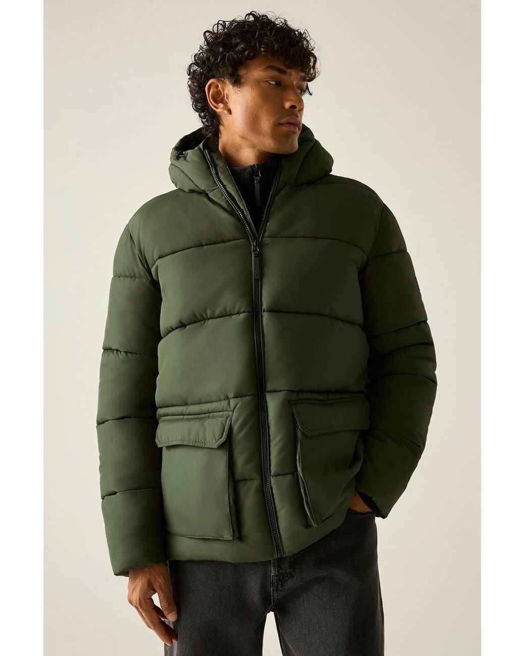 Regatta Green Waterproof Marek Short Quilted Jacket for men
