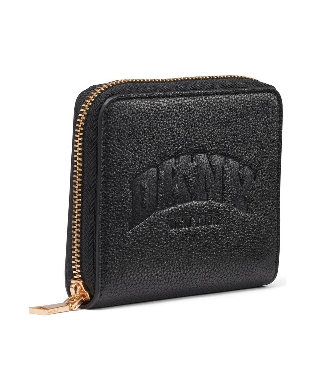 DKNY Black Hadlee Small Zip Around Wallet