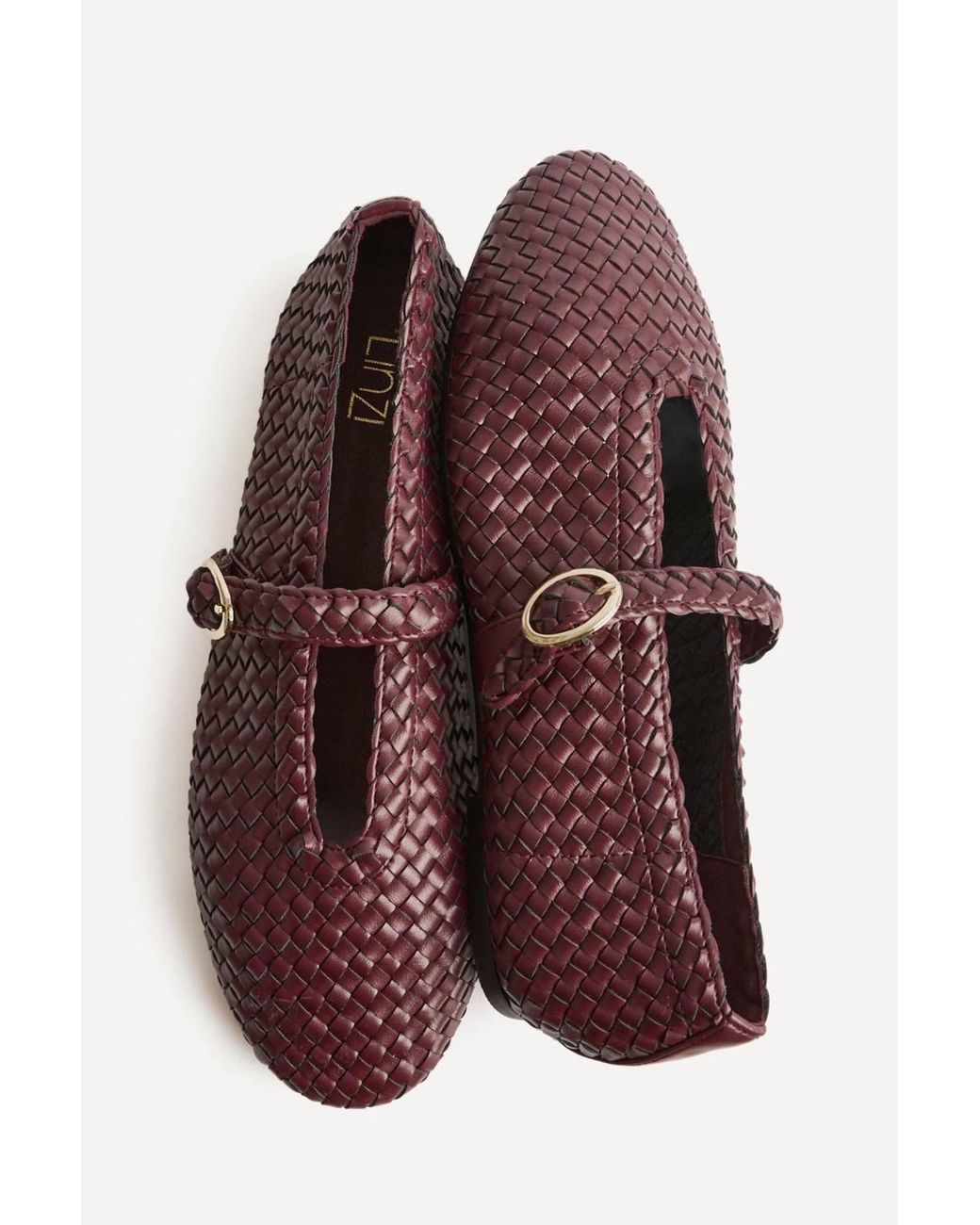 Linzi Purple Debut Handwoven Mary Janes