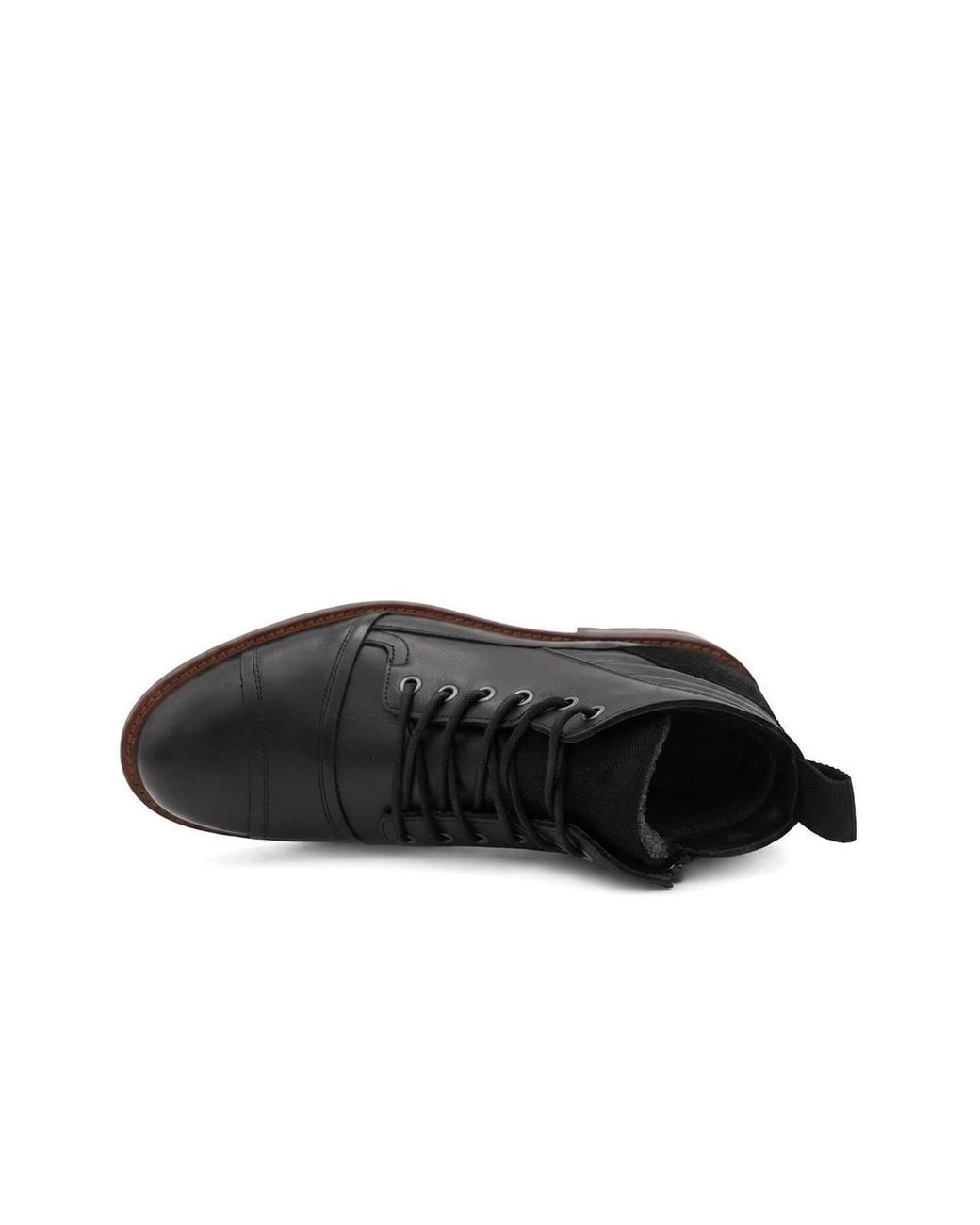Jones Bootmaker Black Everett Wide Fit Leather Boots for men
