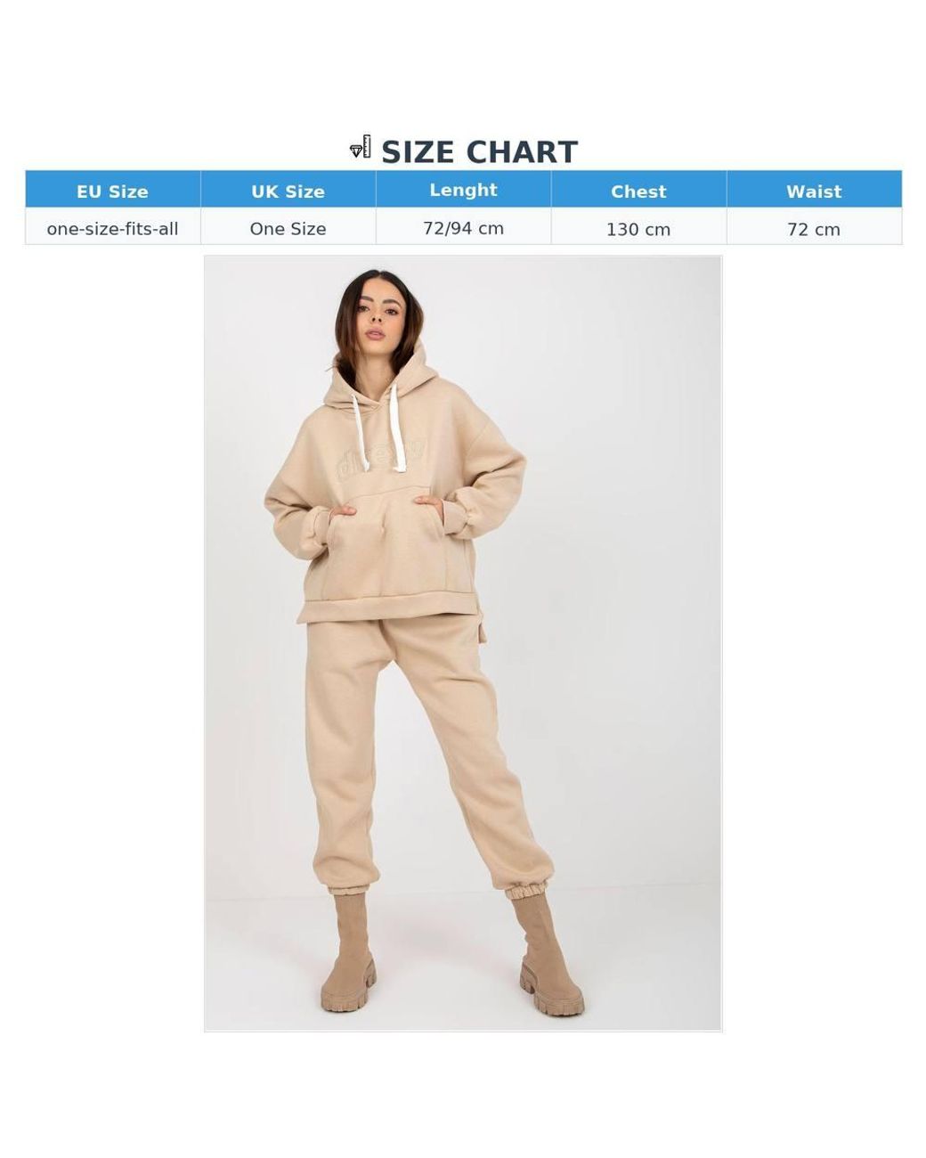 Love Lace Natural Cotton High Waisted Hooded Tracksuit With Drawstring