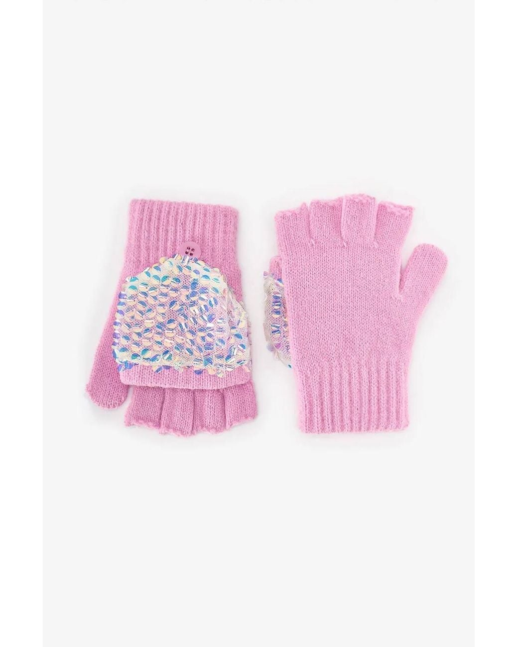 Penti Pink Sequin Gloves